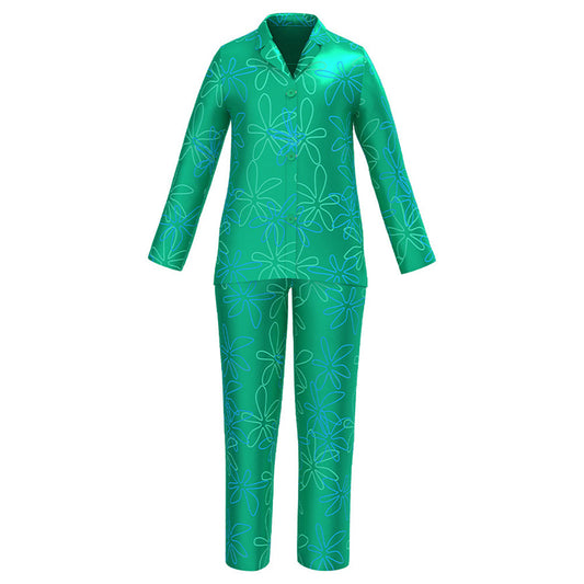 Free Shipping For2024 Movie Disgust Kids Children Green Sleepwear Party Carnival Halloween Cosplay Costume