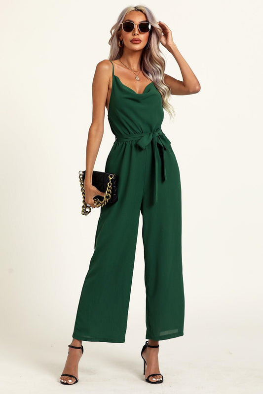 Strappy Jumpsuit In Green