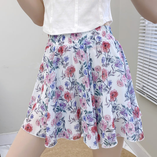 Snow Chiffon Floral Academy Dress