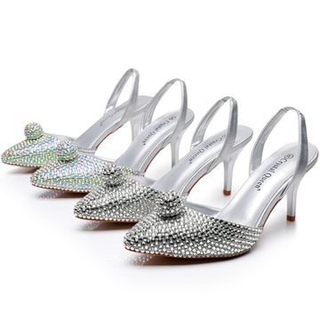 Rhinestone Sandals | Pointed-toe Sandals | Stiletto Sandals