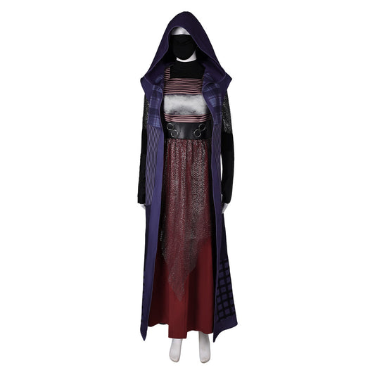 Free Shipping For_ae Women Red Dress With Cloak Party Carnival Halloween Cosplay Costume