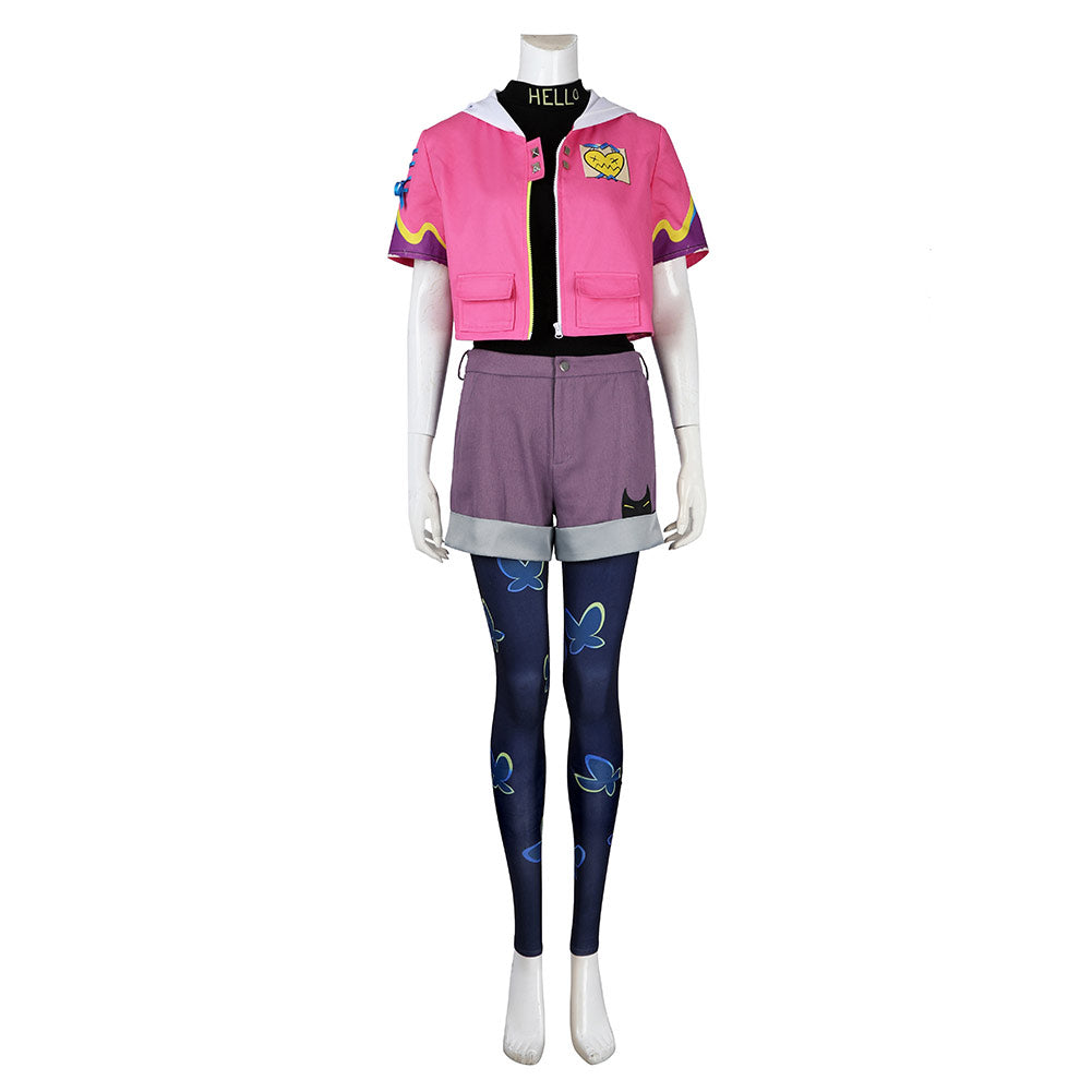 Free Shipping For_alorant Game Clove Women Pink Top Pants Set Party Carnival Halloween Cosplay Costume