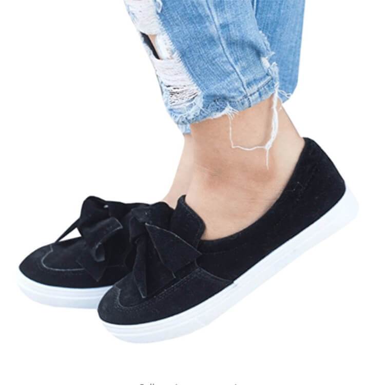 Bow Casual Loafer Slip on Flat