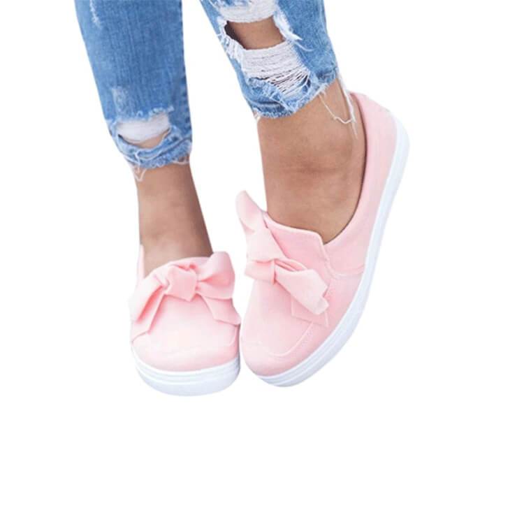 Bow Casual Loafer Slip on Flat