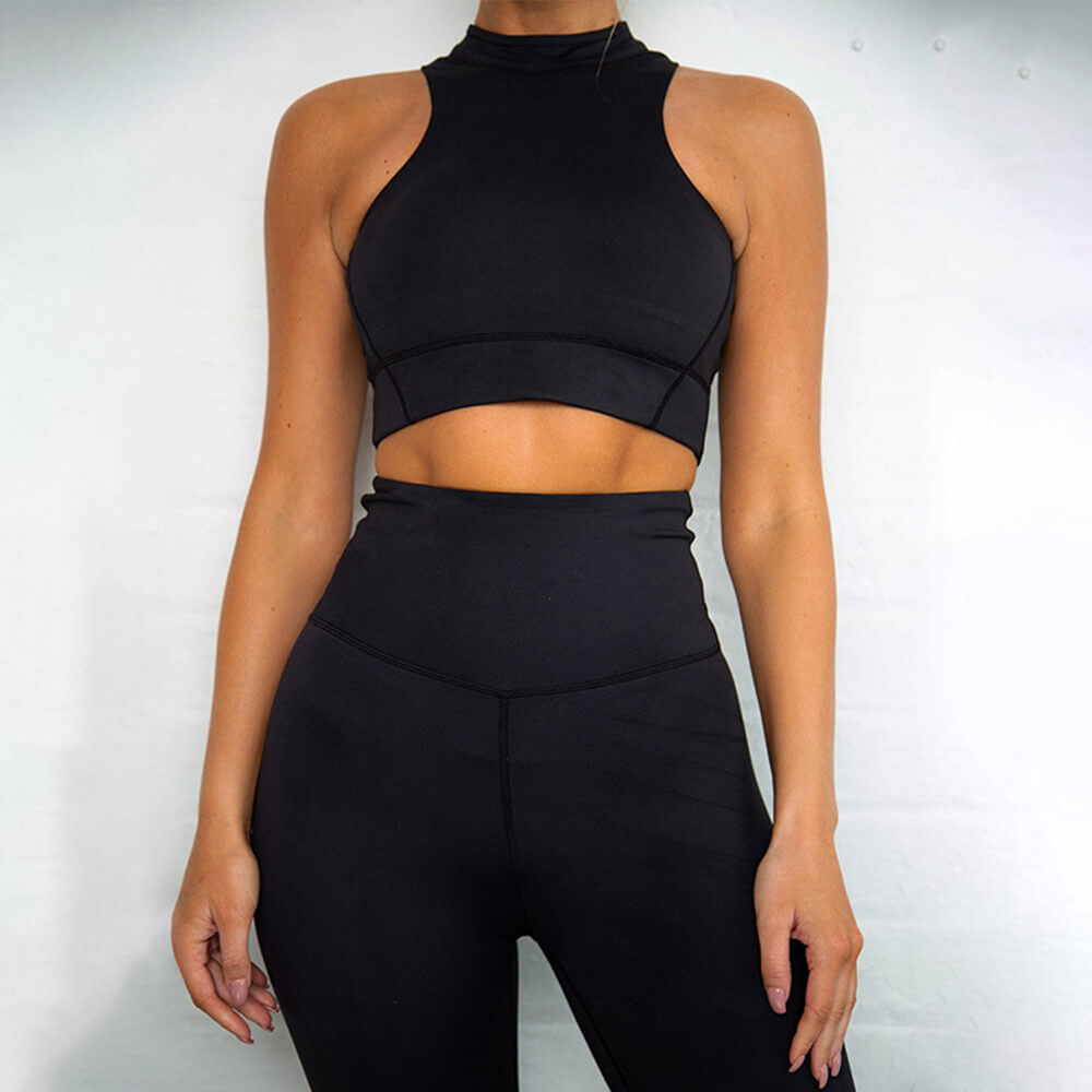 Bright Color Long Sleeve High Waist Bodycon Skinny Pant Sets