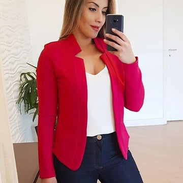 Plus Size Notched Collar Blazer