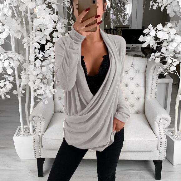 Large V-neck Loose T-shirt