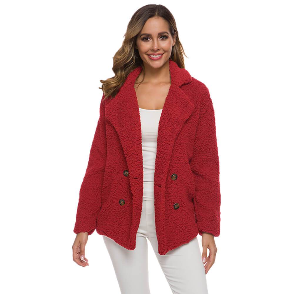 Plus Size Thick Teddy Coat