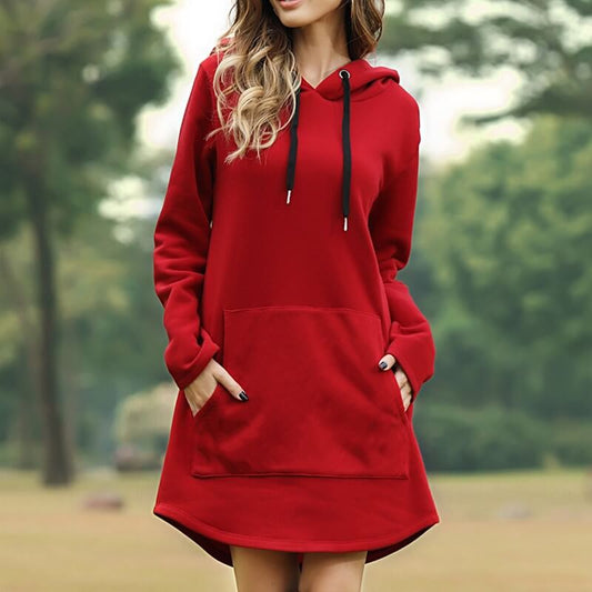 Drawstring Oversized Hoodie Dress