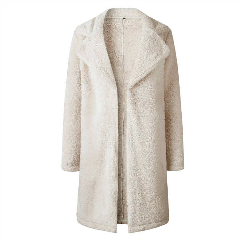 Lapel Teddy Cardigan Coat