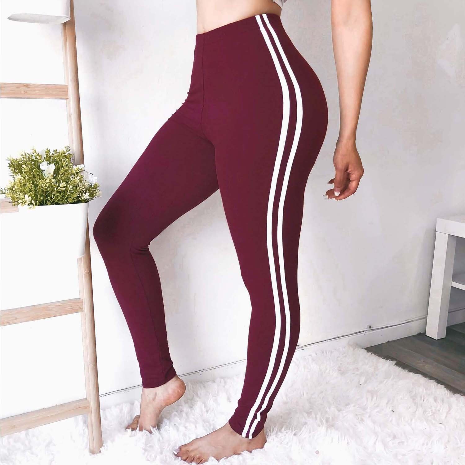 High Waist Camouflage Side Stripe Leggings Pants