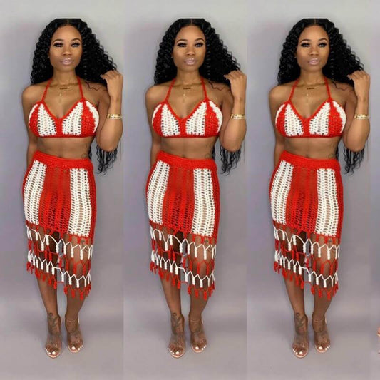 Crochet Beach Two Pieces Set