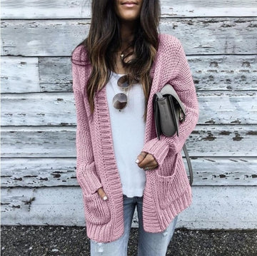 Oversized Cardigan Loose Textured Women Sweater