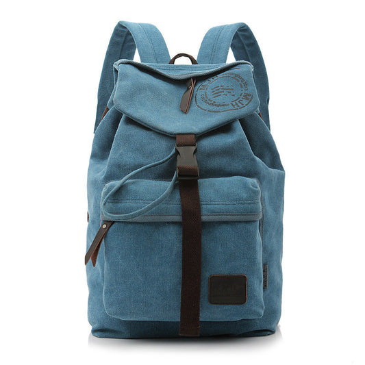 Folder Cover Solid Color Canvas Backpack Leisure Bag