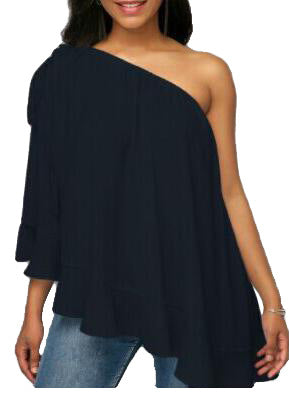 One Shoulder Loose T-shirt 1