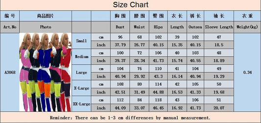 Zipper V-neck Crop Top Patchwork Pencil Pants Set