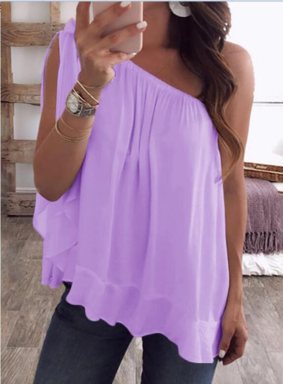 One Shoulder Loose T-shirt 1