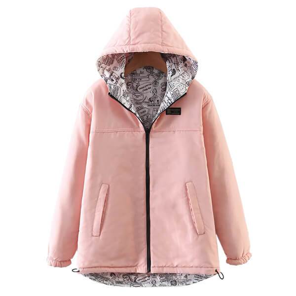 Solid Hooded Padded Jacket