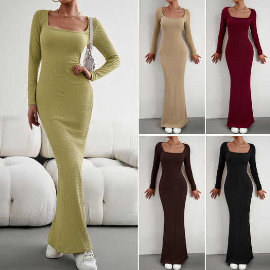 Sensual Breeze V-Neck Long Sleeve Knit Dress