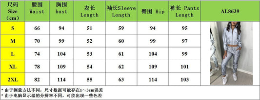 Women Fashion V-neck Blosue High Waist Pencil Pants Set