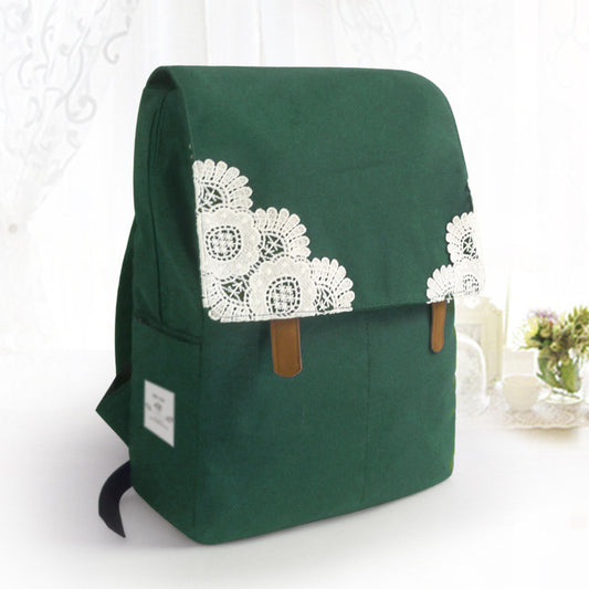 Lace Folder Cover Belt Buckle Backpack Bag