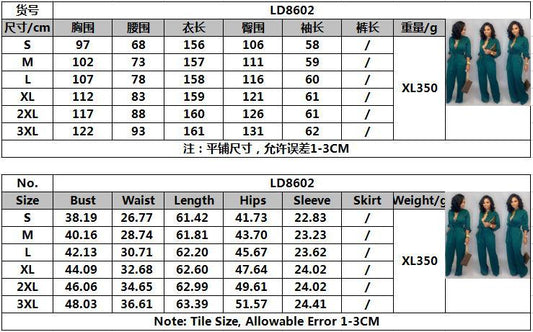 OL Deep V-neck Crop Top High Waist Pencil Pants Set