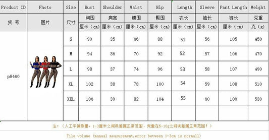 Patchwork Crop Top High Waist Skinny Pants Set