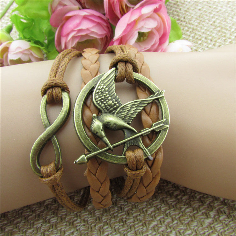 Fashion Number Eight Birds Arrow Bracelet