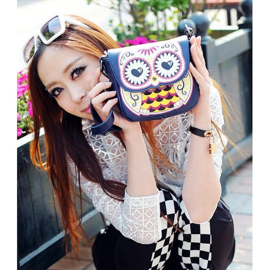 Women Handbag Cartoon Owl Shoulder Bag Messenger Bag