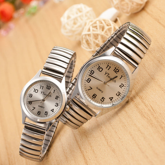 Classic Couple Elastic Strap Watch