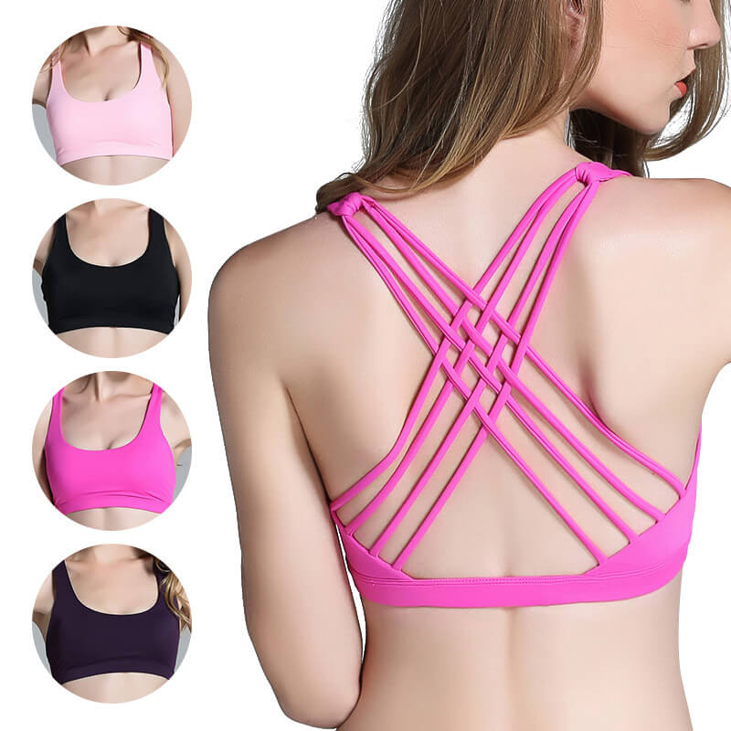 Yoga Plain Bra Back Cross Underwear Tank Tops