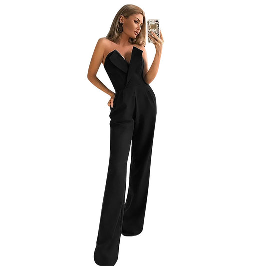 Off shoulder sleeveless Jumpsuit