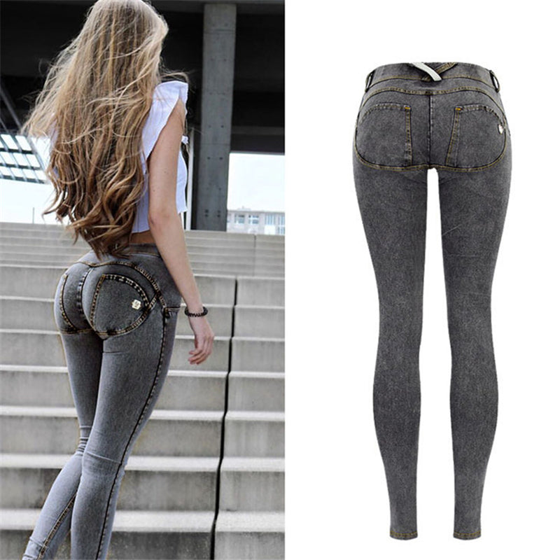 Sexy High Waist Zipper Skinny Bodycon Denim Pants