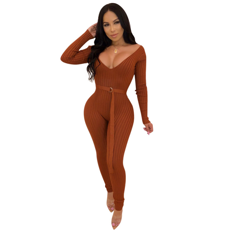 Off Shoulder Bodycon Skinny Jumpsuit