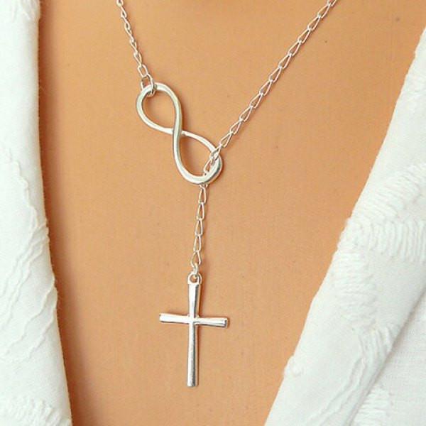 Stylish Chic Eight Cross Shape Pendant Necklace - MeetYoursFashion - 1