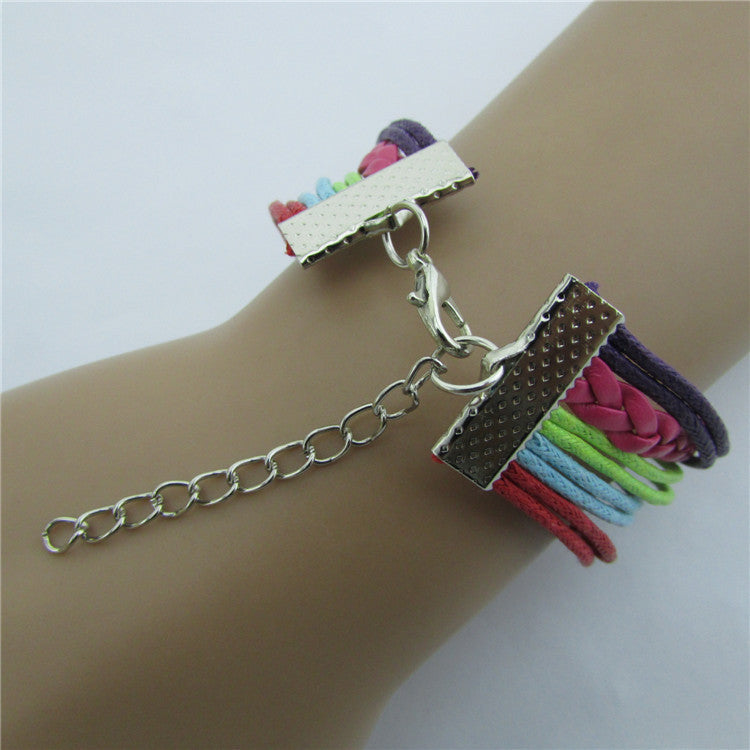 Music Operator Owl Fox Color Rope Bracelet