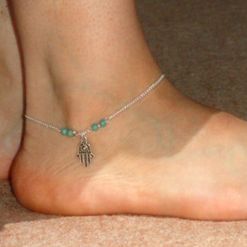 Bead Hand Tassel Anklet