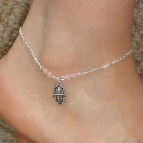 Bead Hand Tassel Anklet