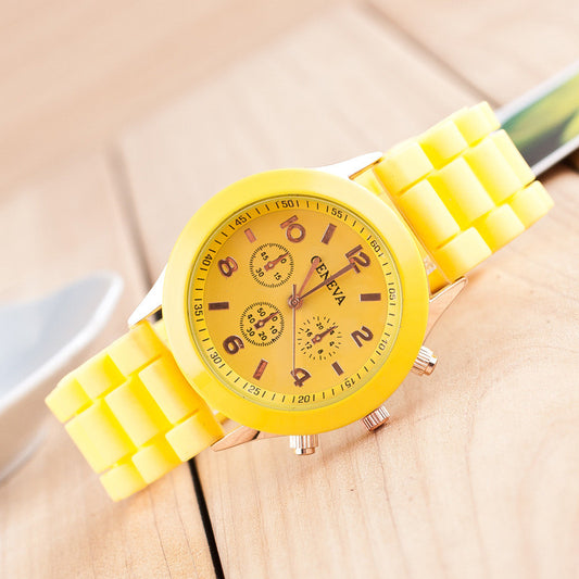 Fashion Colorful Jelly Students Leisure Watch