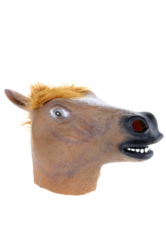 New Creepy Horse Mask Head festival Costume Theater Prop Novelty Latex Rubber