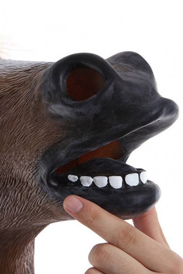 New Creepy Horse Mask Head festival Costume Theater Prop Novelty Latex Rubber