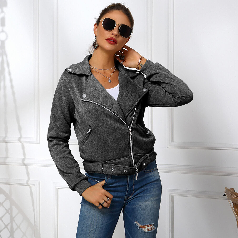 Faux Leather Moto Jacket