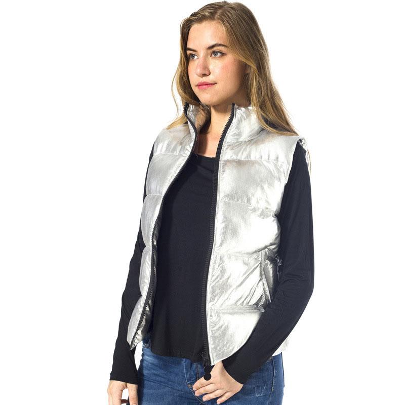 Silver Padded Gilet Jacket