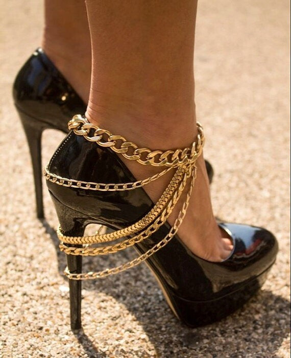 Beautiful Long Multilayer Tassel Anklet