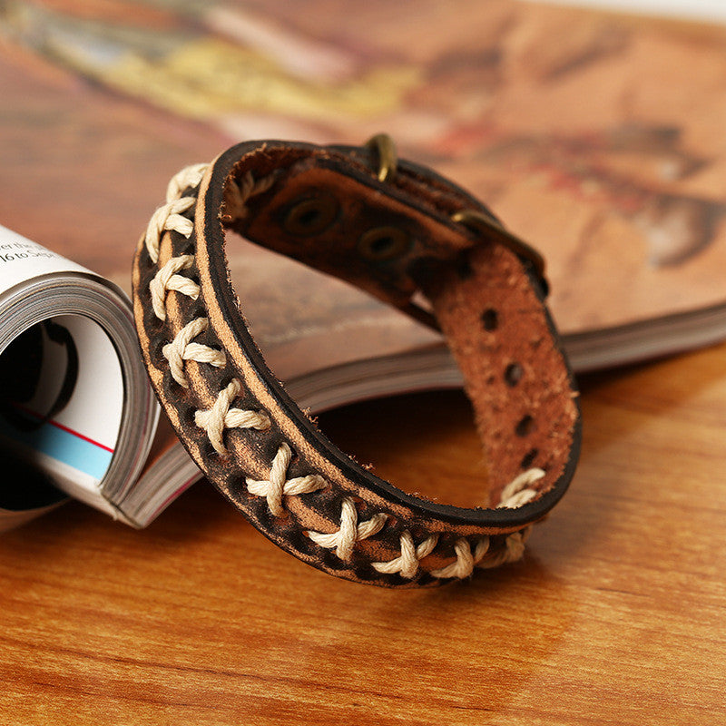 Retro Woven Hermp Rope Bracelet