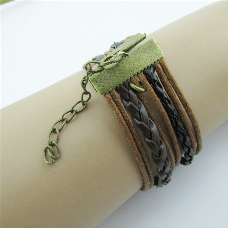 Retro BESTFRIEND Multilayer Woven Bracelet