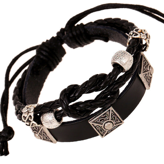 European Popular Leather Personality Bracelet