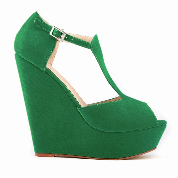 High-Heeled Wedge Roman Peep-Toe Sandals