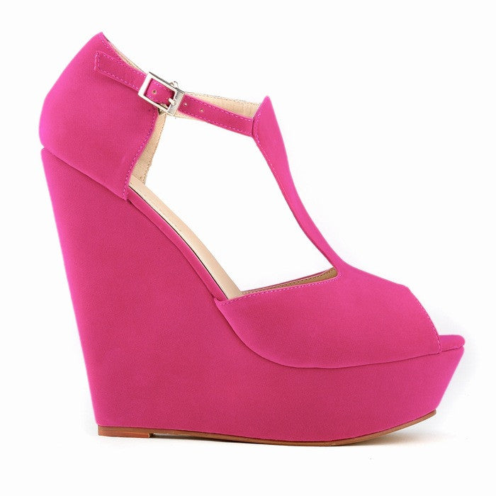 High-Heeled Wedge Roman Peep-Toe Sandals