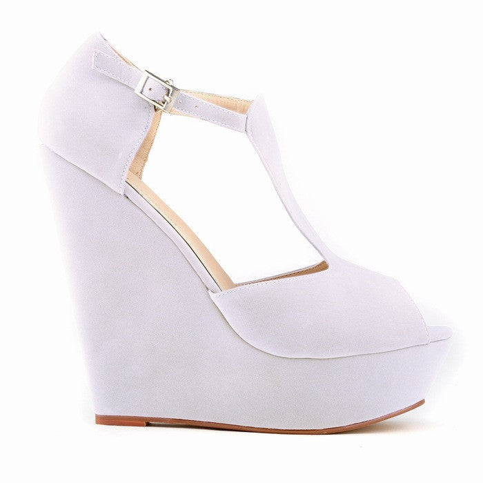 High-Heeled Wedge Roman Peep-Toe Sandals